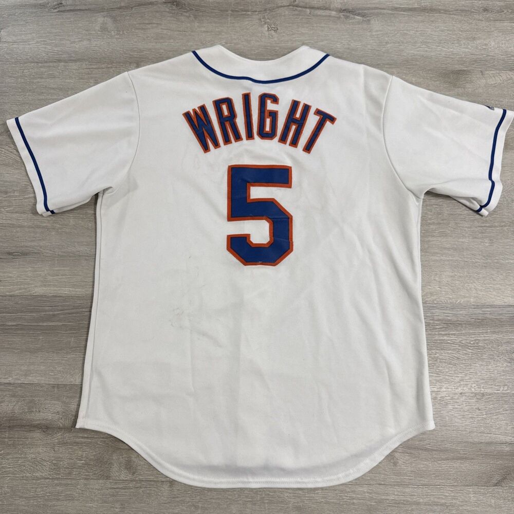 David Wright Jersey New York Mets Vintage Majestic Men’s Large White MLB